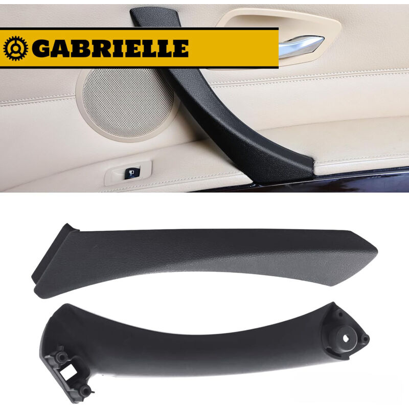 Gabrielle - Poignée de porte droite noire et couvercle de poignée de porte extérieure pour bmw E90 E91 (2005-2011), Kit de remplacement de poignée de