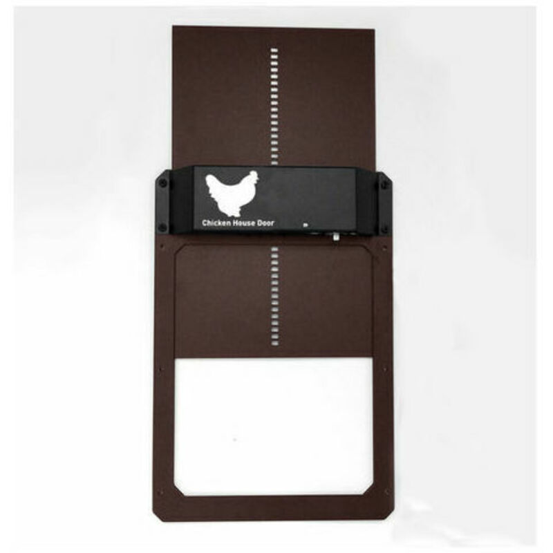 Porte de poulailler automatique solaire en plastique renforcé - Porte automatique de poulailler alimentée par batterie - Gabrielle