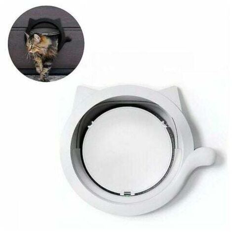 GABRIELLE Puerta para gatos Flip, Puerta para perros Agujero blanco