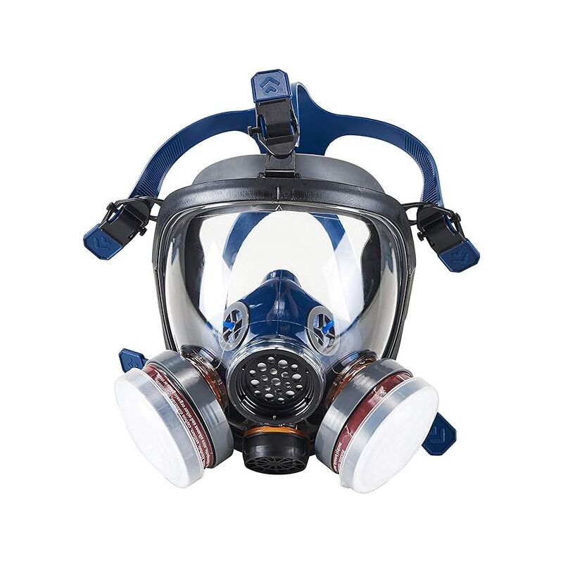 Respirateur Facial Complet,Protection du Visage Masque de Sécurité Respirateur à Vapeur Organique pour Peinture, Poussière avec Certification ce