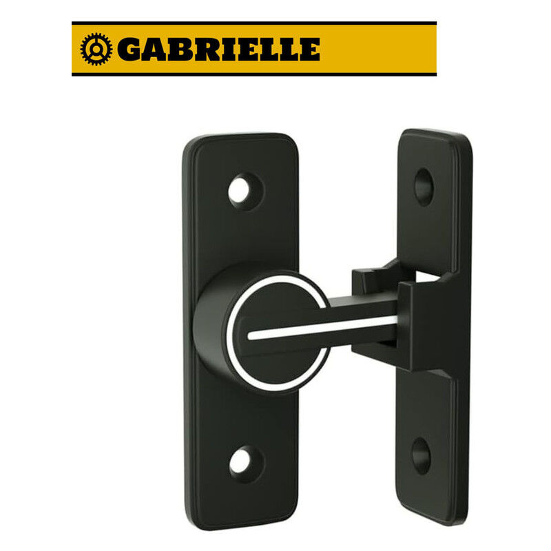 Gabrielle - Serrure de porte intérieure coulissante éclairée, loquet à crochet de porte pivotant à 90°, pêne antivol à loquet, pour portes, fenêtres