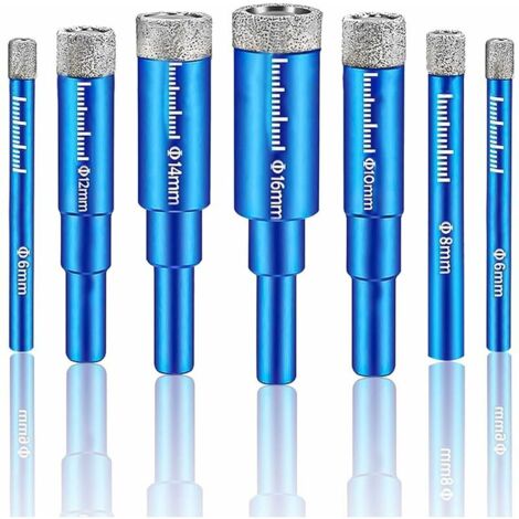 Gabrielle – Set de forets diamantés pour carrelage et céramique – 7 pièces 5/6/8/10/12/14/16mm – Perçage précis sans éclats – Matériaux durs