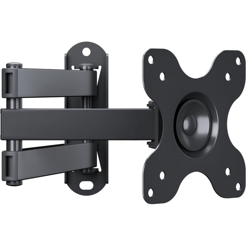 GABRIELLE Support mural TV pour moniteur PC universel pivotant et inclinable pour moniteurs plats/incurvés de 13 à 30" et téléviseurs jusqu'à 15 kg,