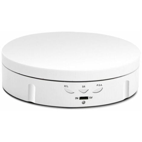 Plateau Tournant Electrique,Lumière Led, Rotation À 360 °, Travail Simultané, Abs Fabriqué En Durable, Alimenté Par Batterie Ou Câble Usb, 80 Secondes Par Rotation, Présentoir Rotatif