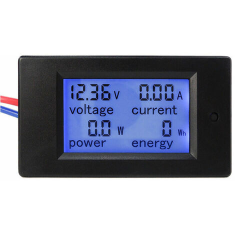 GABRIELLE Voltmetro con display LCD, indicatore tester amperometro 12V, alimentatore digitale tensione corrente DC 6,5-100V 100A Volt-Ampere Watt Multimetro