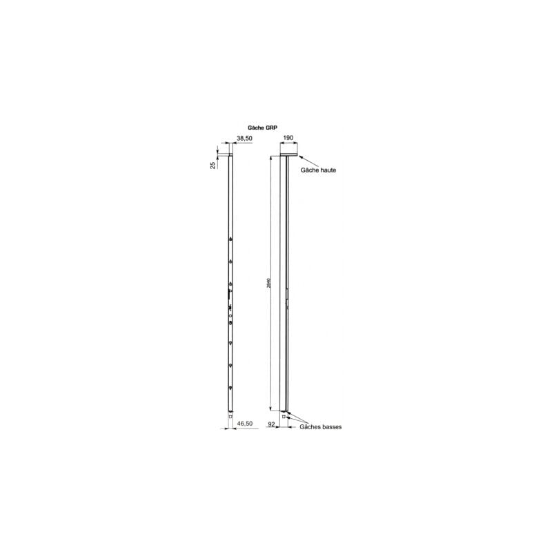 Vachette - Gâche à répétition pour serrure exclusive Marron Droite Marron