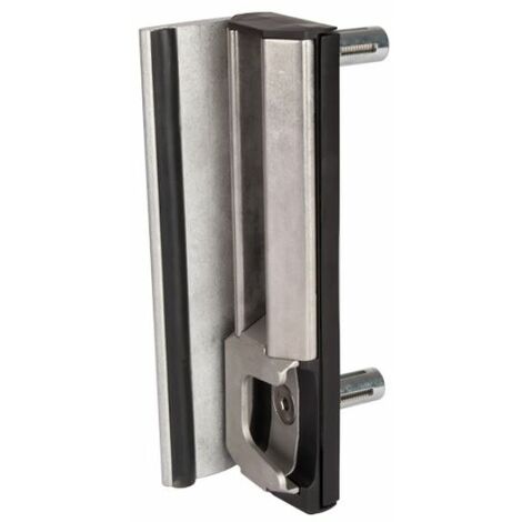 Gâche de sécurité de type industriel, système d'ancrage acier inoxydable, grise, profil rond 40-60 mm.