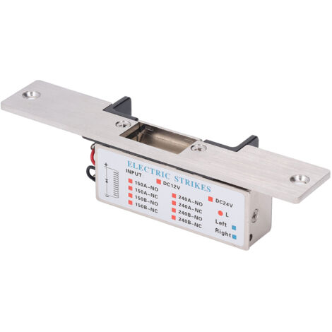 Gâche électrique à sécurité positive (mode NC) pour système de contrôle d'accès à serrure cylindrique 12 V