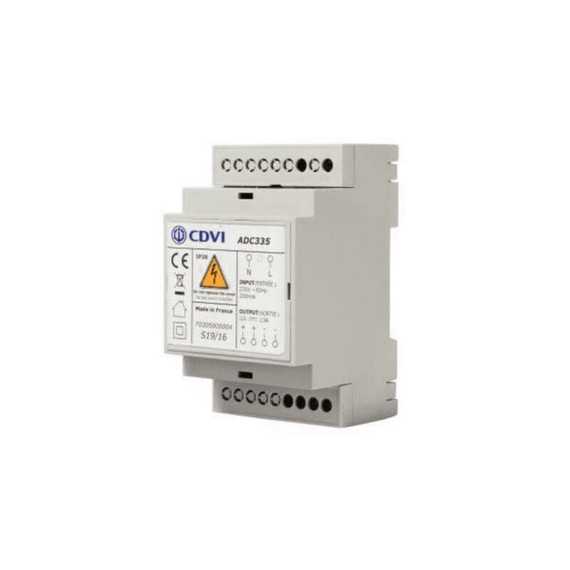 Cdvi - Alimentation électrique pour contrôle d'accès ADC335 230 v - Tension de sortie : 12 v - Intensité : 3.5 a