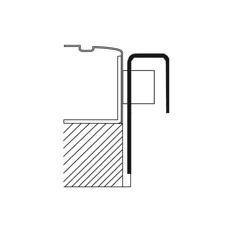 Gâche mécanique en j marron Vachette gauche - 14775000