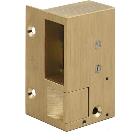 Gâche électrique en applique en bronze pour serrures horizontales à émission et contact stationnaire hauteur 88 main droite