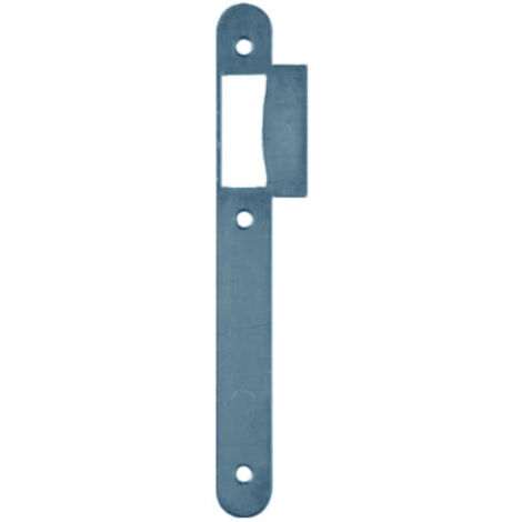 Gâche plate D452 bout rond simple empennage finition inox - VACHETTE - 19801000