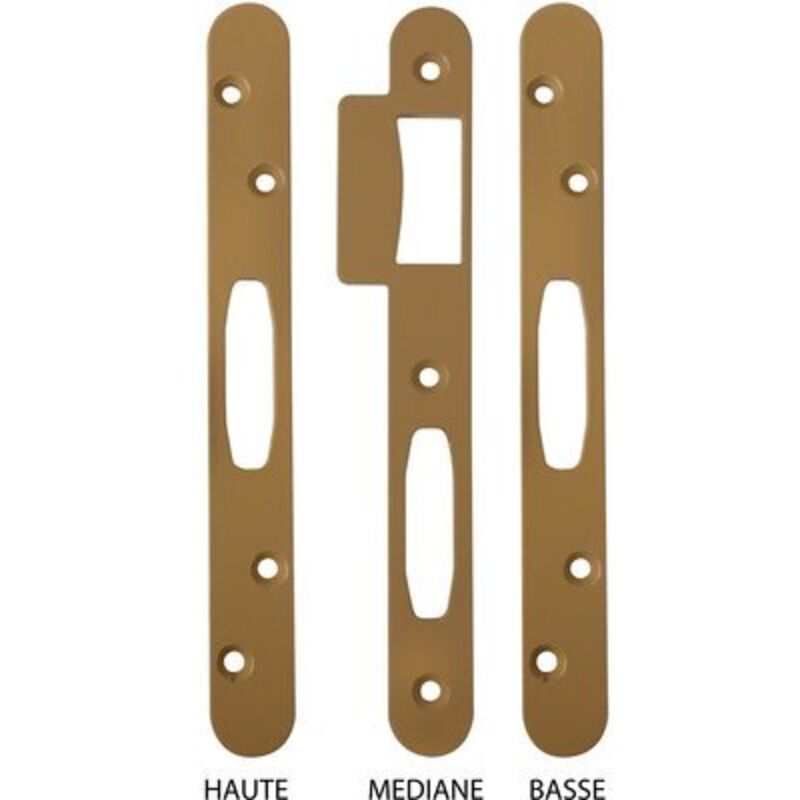 Gâche plate renforçée pour serrures à larder série 5000 A2P trilock - Jeu de 3 Vachette