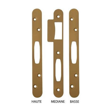 Gâche plate renforçée pour serrures à larder série 5000 A2P TRILOCK - Jeu de 3 - VACHETTE