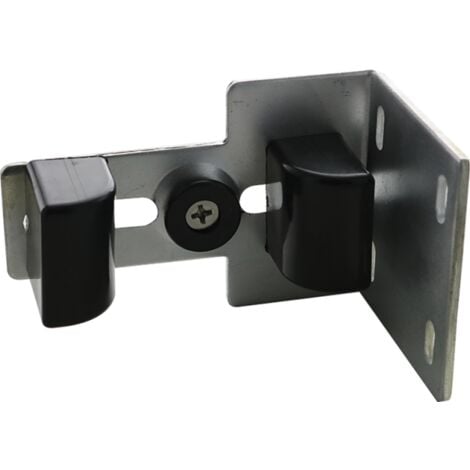 Gâche portail coulissant - Acier zingué blanc - 3 fonctions noir - SECURY-T