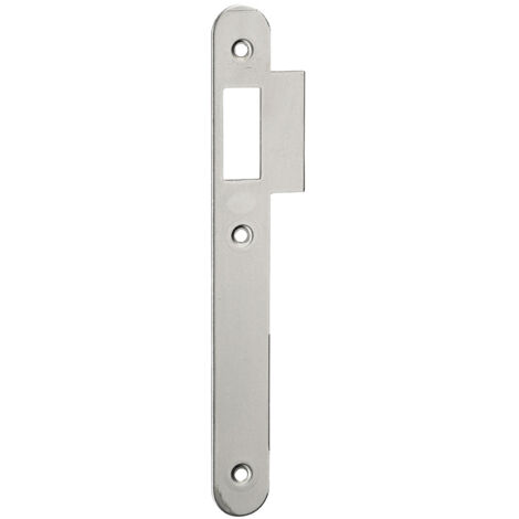 Gâche pour serrure à encastrée bec de cane, zinguée à bouts ronds, hauteur 170mm -  THIRARD