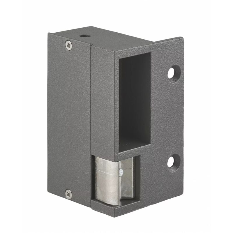 Gâche électrique pour serrure horizontale en applique, gauche, 12/24V, gris