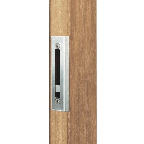 Gâche pour serrure H-METAL ou H-WOOD en aluminium pour poteau bois - LOCINOX -