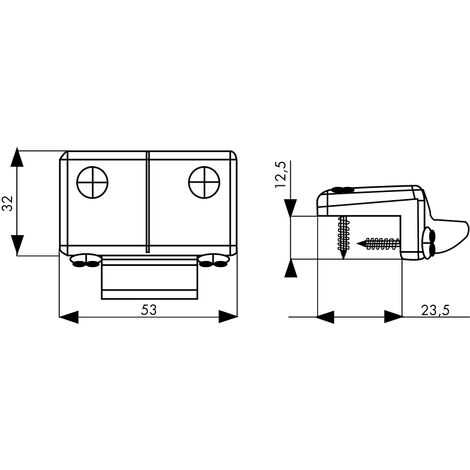 Gâche réglable haute ou latérale ISEO pour Idea Base ou Push - profil PVC - Blanc - 94100154