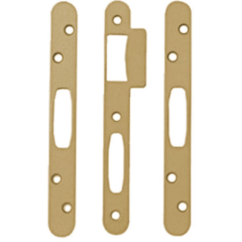 Jeu de gâches plates pour serrure Trilock Série 5000 bout rond Vachette 16536000