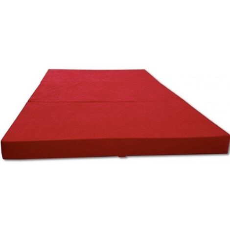 Gästematratze - Campingmatratze - Reisematratze - Faltmatratze - 80 x 200 x 10 - Rot