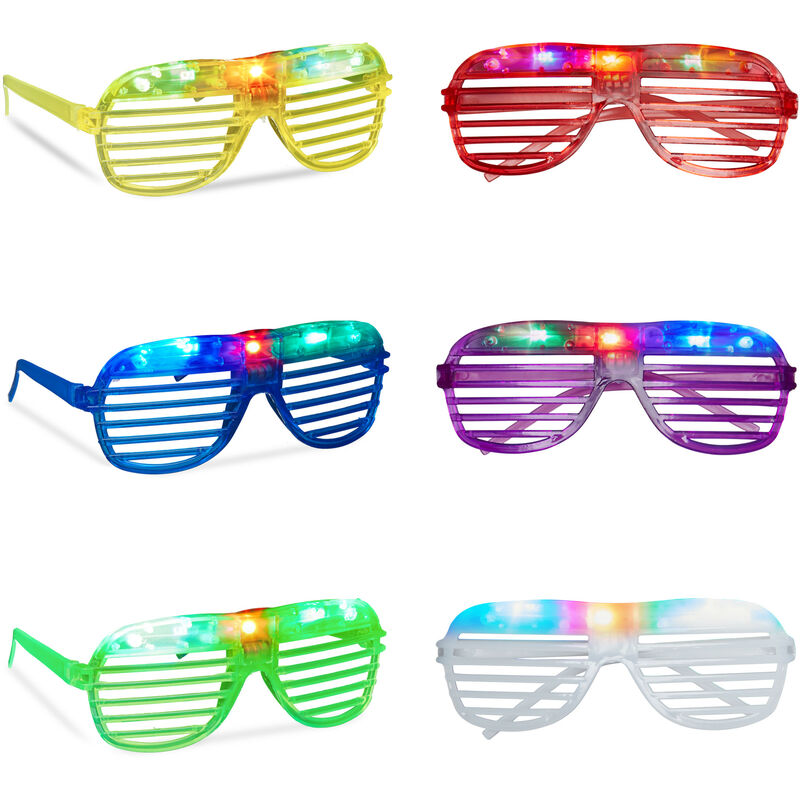 

Gafas de Fiesta LED, Accesorio de Carnaval con Luces, Plástico, Varios Colores