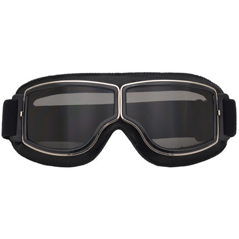 Gafas de motocicleta vintage Gafas de aviador plegables con lentes antivaho Correa ajustable # 1