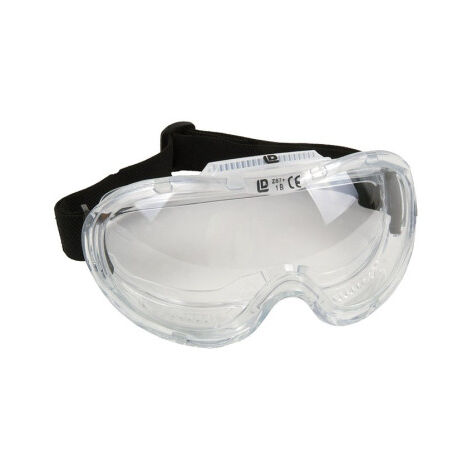 Gafas de Protección contra Proyecciones acabado transparente con ajuste con goma y protección UV 11000027