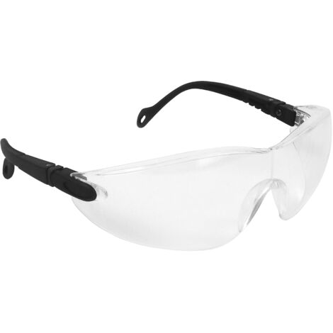 Gafas de seguridad antirayaduras Eclipse - Negro/Incoloro