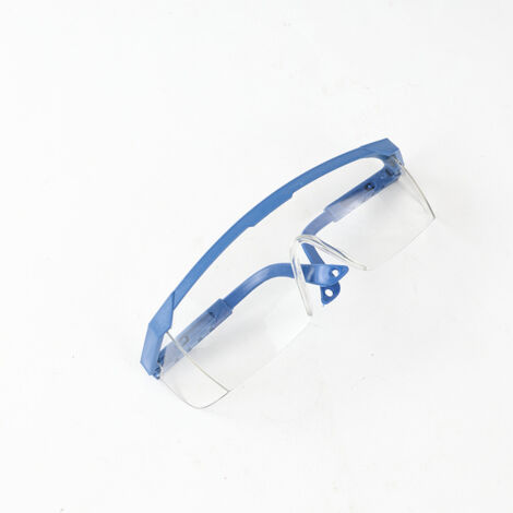 Gafas de seguridad azules - Gafas protectoras con lentes de policarbonato transparente - Antivaho y protección UV400 - Montura de nailon ligera para jardinería y bricolaje