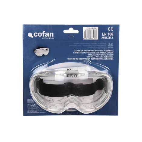Gafas de seguridad con visión panorámica y Cristal Antivaho con Protección UV UNE-EN 166 11000027BL
