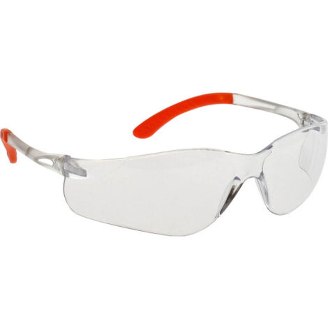 Gafas de seguridad de estilo deportivo y nítido Pan View PW38  Incoloro/Naranja Alta Visibilidad