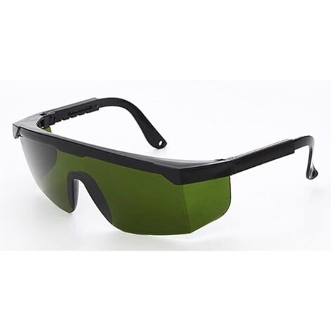 Gafas de seguridad láser, láser de diodo, con extensión telescópica, 200 nm-2000 nm, protección ocular, con paño de limpieza y estuche (verde)
