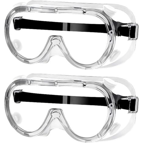 Gafas de seguridad mejoradas de dos piezas. Gafas de seguridad industriales. Gafas de seguridad resistentes a los arañazos. Aptas para trabajos de bricolaje, procesamiento químico, ingeniería y obras 