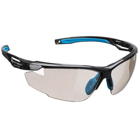 Gafas de seguridad negras con espejo