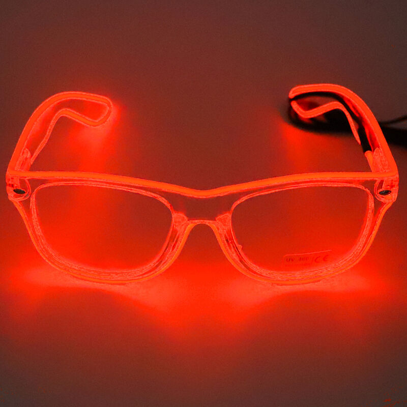 

Gafas LED 10 colores opcionales Light Up El Wire Neon Rave Gafas Twinkle Glowing Party Club Holiday Bar Gafas decorativas,rojo