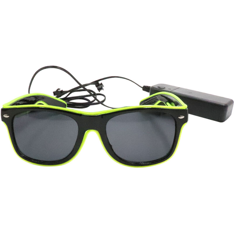 

Gafas LED 10 colores opcionales Light Up El Wire Neon Rave Gafas Twinkle Glowing Party Club Holiday Bar Gafas decorativas,verde fluorescente