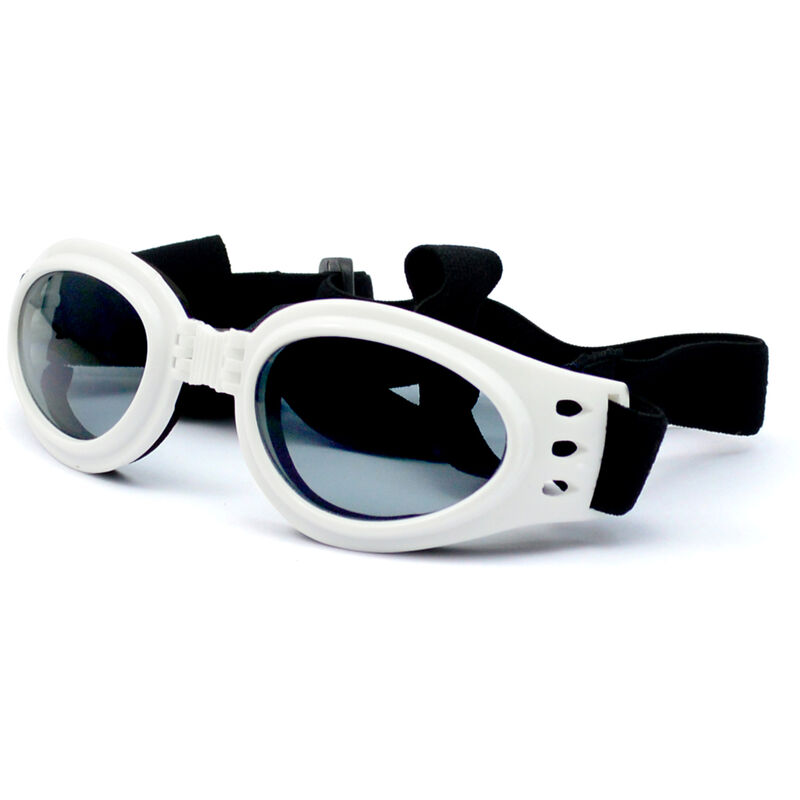 

Gafas plegables para perros Proteccion para los ojos Gafas de sol impermeables para mascotas Adecuado para perros medianos,blanco