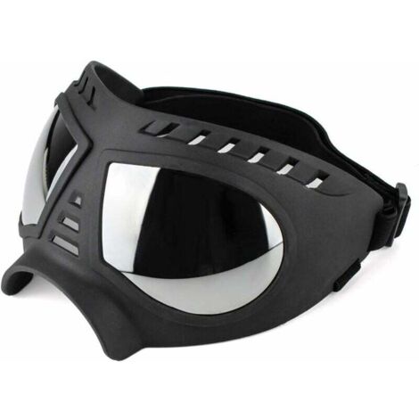 Gafas protectoras para perros, anti-UV, impermeables y resistentes al viento, para perros medianos y grandes - Negras