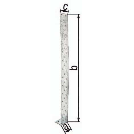 GAH 332105 Flachstahlbetonanker  205 x 40 x 40 mm Stärke 2 mm Stahl roh sendzimi