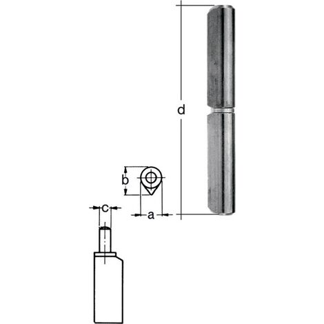 GAH 414856 Profilrolle  Bandlänge 60 mm Stahl blank Stift-D. 6 mm