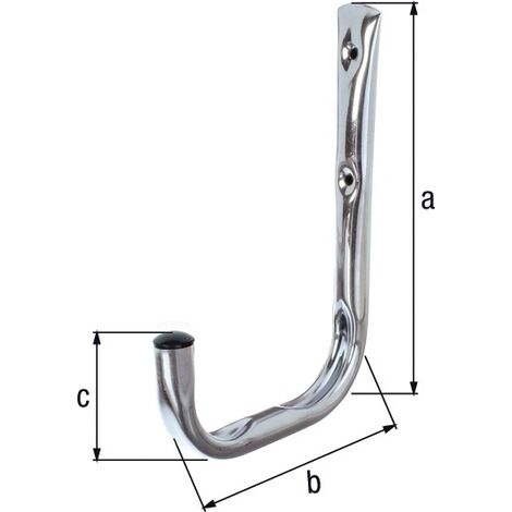 GAH 802042 Wandhaken einfach Ausladung 150 mm Stahl verzinkt Höhe 215 mm D. 18
