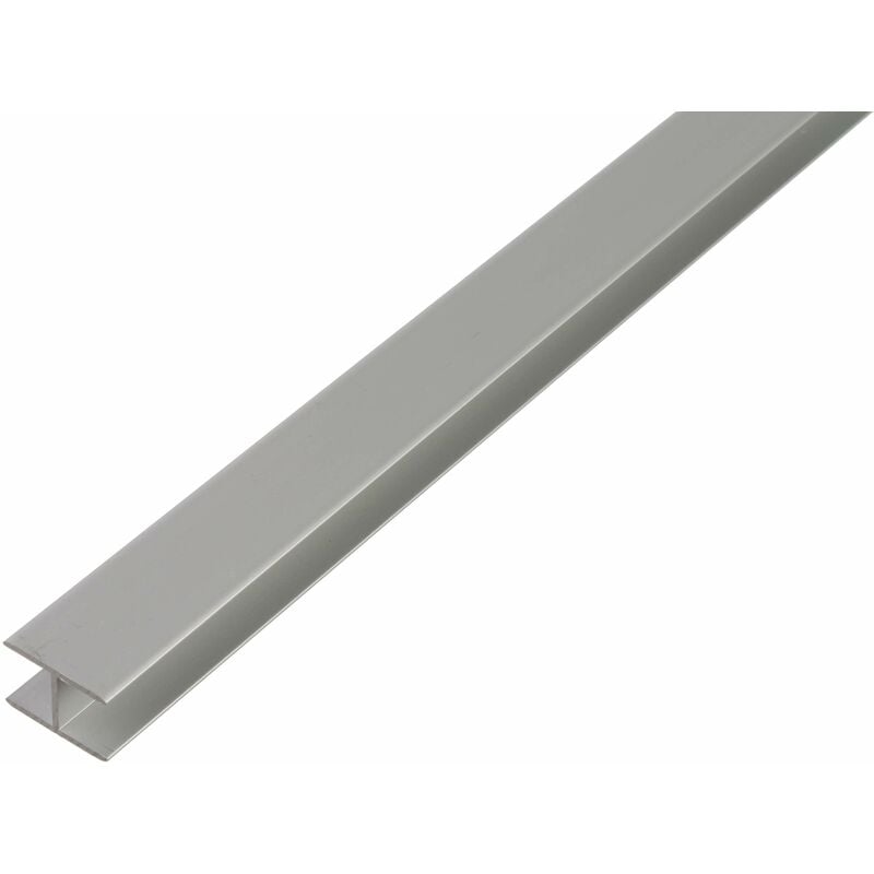 030180 Profilo ad h autobloccante alluminio, anodizzato argento 1000 x 10,9 x 20 mm - Alberts