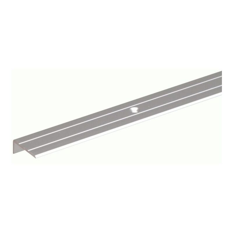 Gah Alberts 490300, Profilo di protezione per gradini - forato 1000 x 24,5 x 20 mm, Argento (argentofarbig eloxiert), 1000 x 24,5 x 20 mm