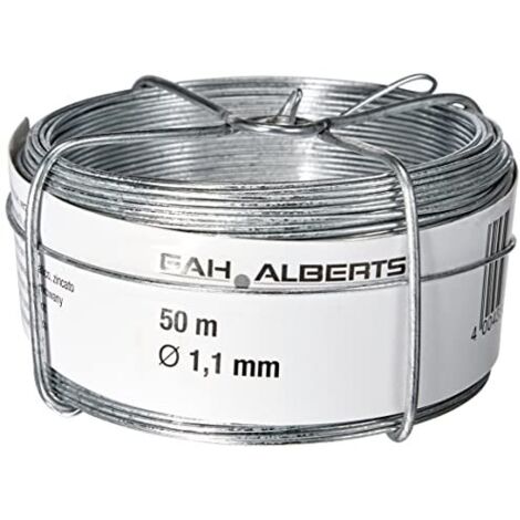 GAH-Alberts 530020 - Bobina di filo di ferro, Ø1,1 mm / 50 m, Zincato, acciaio