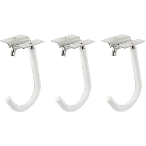 GAH-Alberts 800857 801991 - Ganci per bicicletta, piegati, zincati galvanicamente, profondità del gancio 90 mm, altezza 115 mm, set da 3