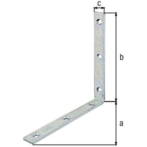 GAH Alberts Balkenwinkel 160x160x20x5mm Stahl roh, gelb galvanisch verzinkt