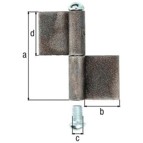 GAH Alberts Bande de construction type K04 2 pièces à souder STA tête ronde 140/50/14/70mm - 414436
