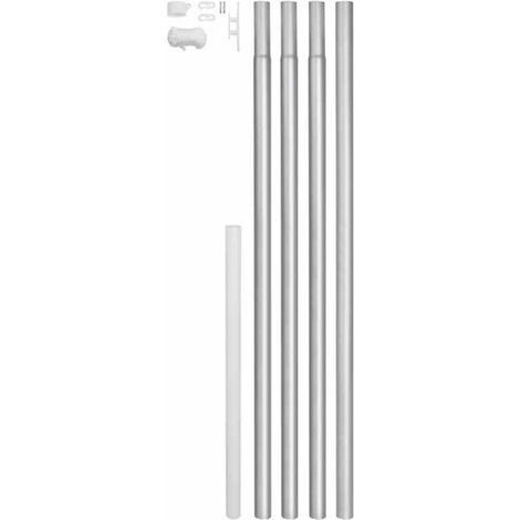 GAH Alberts Fahnenmast Alu mit Bodenhülse Ø 50 mm Länge: 6,20 m
