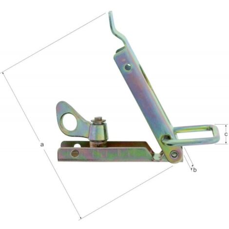 GAH Alberts Fermeture de caisse H.93 mm L.30 mm STA galv.jaune galv. - 347772